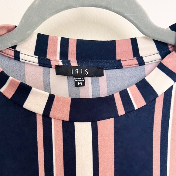 NWOT IRIS Striped Knot Tie Crop Top - Picture 7 of 12